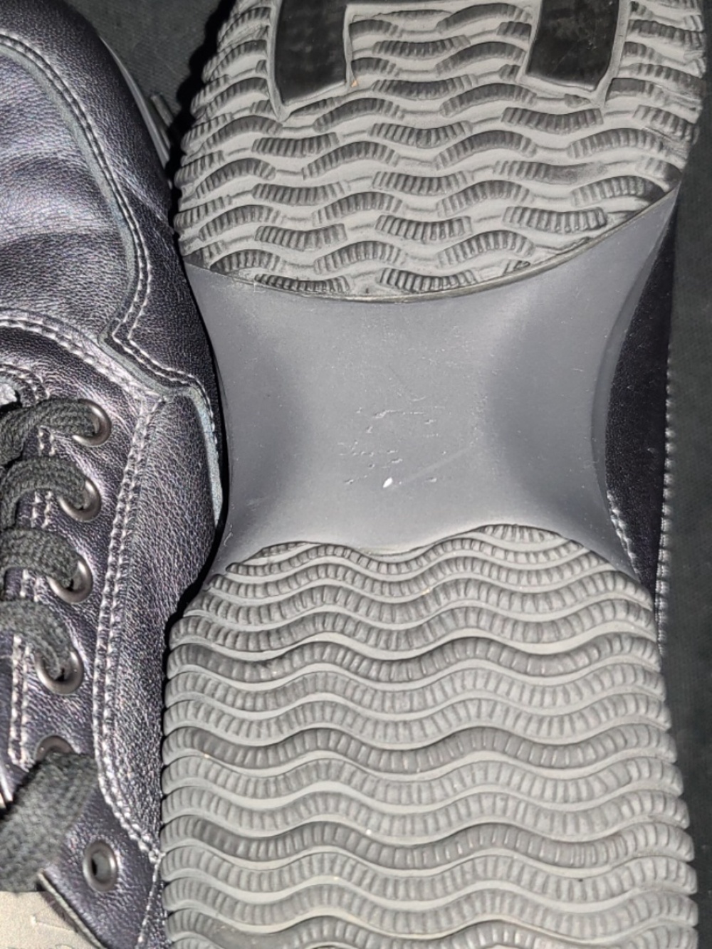 Hogan black Interactive leather sneakers  with rhinestone-embellished side logo - Picture 4 of 7